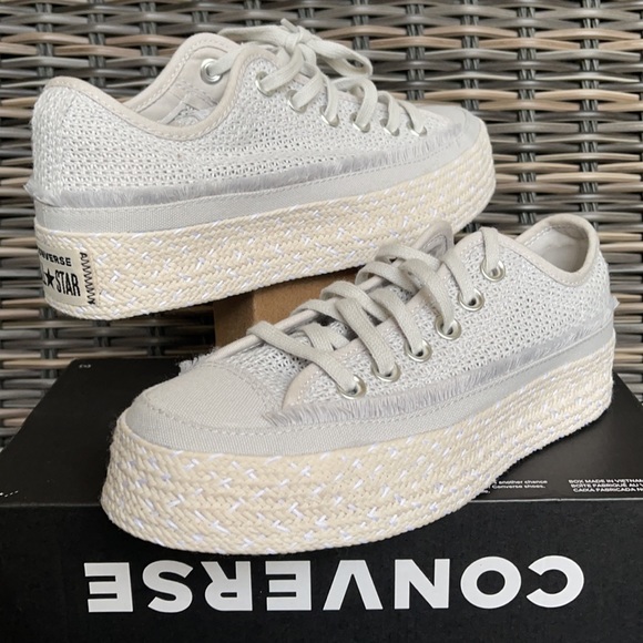 Converse Ctas Espadrille OX Mouse/White/Natural WMNS - Picture 9 of 16